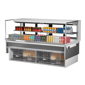Turbo Air TOM-72L-UFD-W(B)-2SI-N 71.88"W Refrigerated Drop-In Display Case
