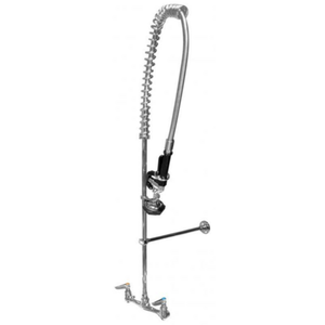 Alt Tag: Omcan 22123 Pre-Rinse Assembly commercial pre-rinse faucet with 42 inch hose reach and spring neck for kitchen dishwashing