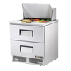 True TFP-32-12M-D-2-HC Refrigerated Sandwich Prep Table With Fresh Ingredients And Two Drawers