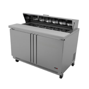 Fagor FST-48-12-N 48-3/8" Two-Door Refrigerated Sandwich Salad Prep Table With Stainless Steel Finish