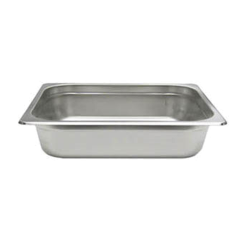 Quarter Size Stainless Steel Steam Table Pan For Organized Hot Holding And Cold Display In Foodservice Settings.