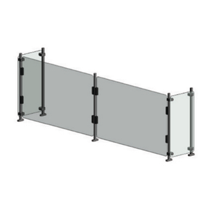 Randell RS-VFP-30 29.75"W Stationary Standard Full-Service Sneeze Guard