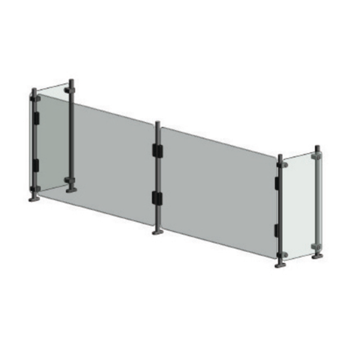 Randell RS-VFP-30 29.75"W Stationary Standard Full-Service Sneeze Guard