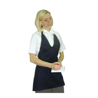 TUX-3228BK 30"L x 40"W Black Heavy Cotton Twill Tuxedo Apron