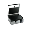 Eurodib CORT-L 14.5" x 10" Single Electric Panini Grill For Commercial Use With Ribbed Top And Flat Bottom Plate.