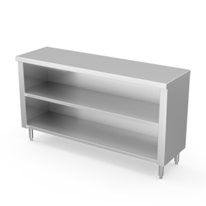 Winholt STCT-1596-DC 96"W x 15"D Heavy Duty Stainless Steel Commercial Dish Table