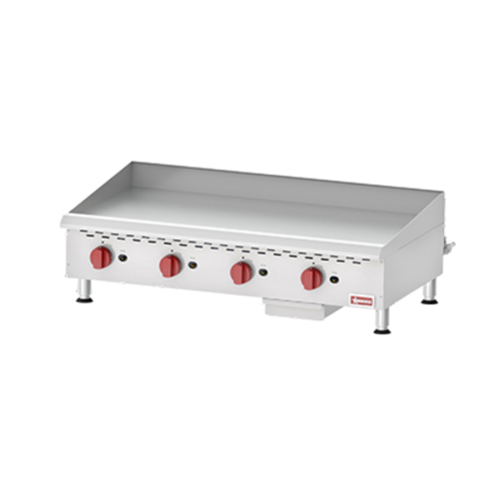 OMCAN 43019 CE-CN-G48TPF 48"W Countertop Gas Griddle Thermostatic