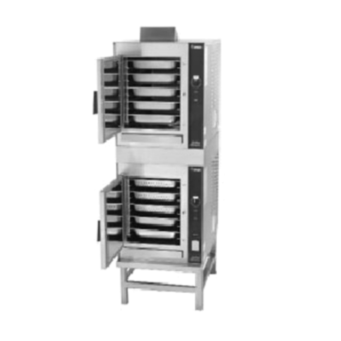 Groen (2) HY-5G Cuiseur vapeur à convection au gaz HyperSteam, capacité de 10 bacs