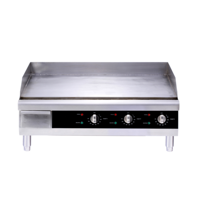 Omcan 43214 Grille électrique commerciale de comptoir de 30 pouces avec plaque d’acier