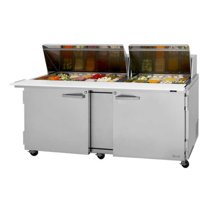 Turbo Air PST-72-30-N Table de préparation à sandwichs/salades Mega Top de 72-5/8 po de largeur