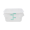 Durable Polycarbonate Food Storage Container With Clear Measurement Markings, 1.5 Qt, 1 Qt, And 2 Qt.