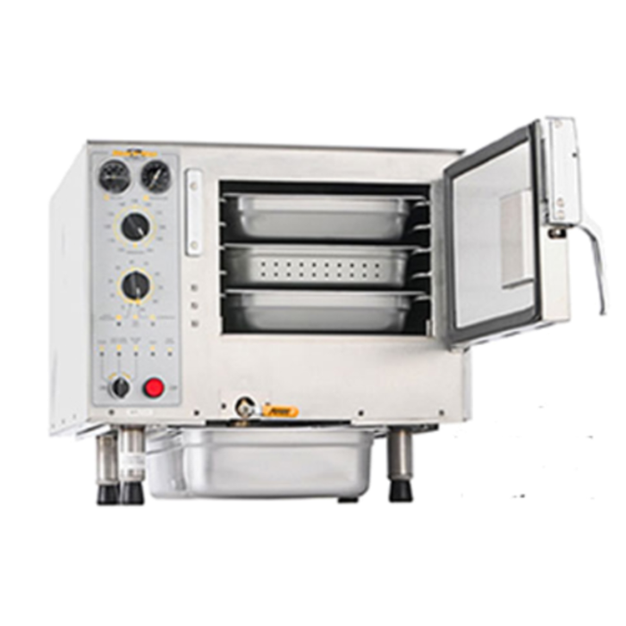 AccuTemp S32083D100 Steam'N'Hold 3 Pan Countertop Boilerless Convection Steamer