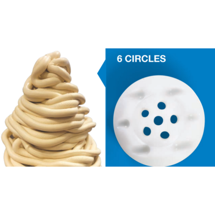 Carpigiani IC193-016581 6 Circles Nozzle for Soft Serve Ice Cream Base Mix Machines