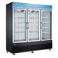 Réfrigérateur de présentation à trois portes OMCAN RE-CN-0052-HC-BK 78 po 53 pi³
