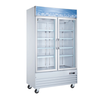 Omcan 50031 49-Inch Two Door Glass Merchandiser Freezer Unit With Clear Display For Retail And Commercial Use