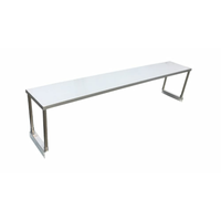 Omcan 47020 72" Overshelf pour table à vapeur à 5 plats à vapeur, table en acier inoxydable montée sur une tablette
