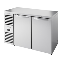 Réfrigérateur-bar arrière True Manufacturing TBR52-RISZ1-L-S-SS-1 de 52 pouces