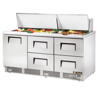 True TFP-72-30M-D-4-HC 72" Refrigerated Mega Top Sandwich/Salad Prep Table