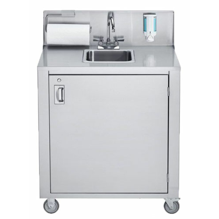 OMCAN 46788 Portable Stainless Steel Hand Sink with Heater Pump