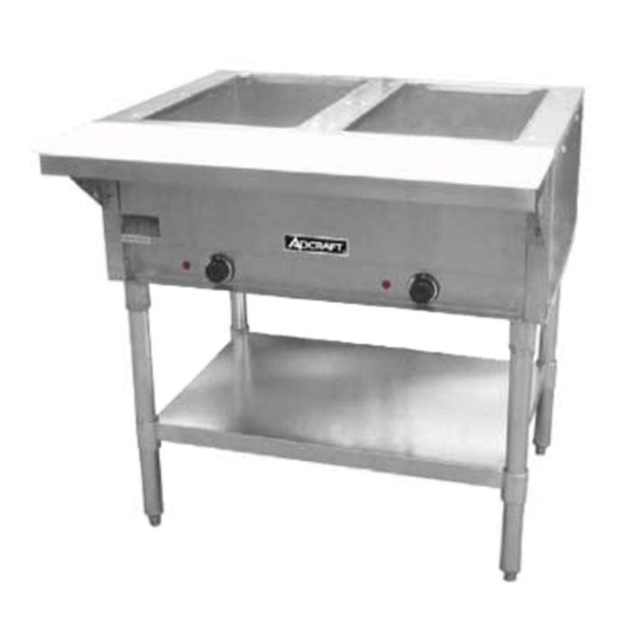 Admiral Craft ST-120/2 33"W 2-Well Electric Hot Food Steam Table