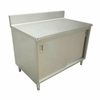 Stainless Steel Work Table With Cabinet Base For Professional Kitchens
