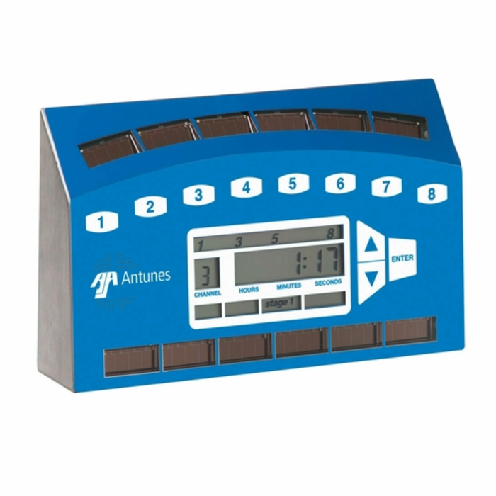 Antunes TTS-8 9900628 10" Width Solar Powered 8-Channel Timer Displaying Multiple Channels For Kitchen Use