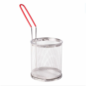 Omcan 80928 Durable Stainless Steel Commercial Pasta Cooker Insert Basket mesh basket with red handle for Omcan pasta cookers