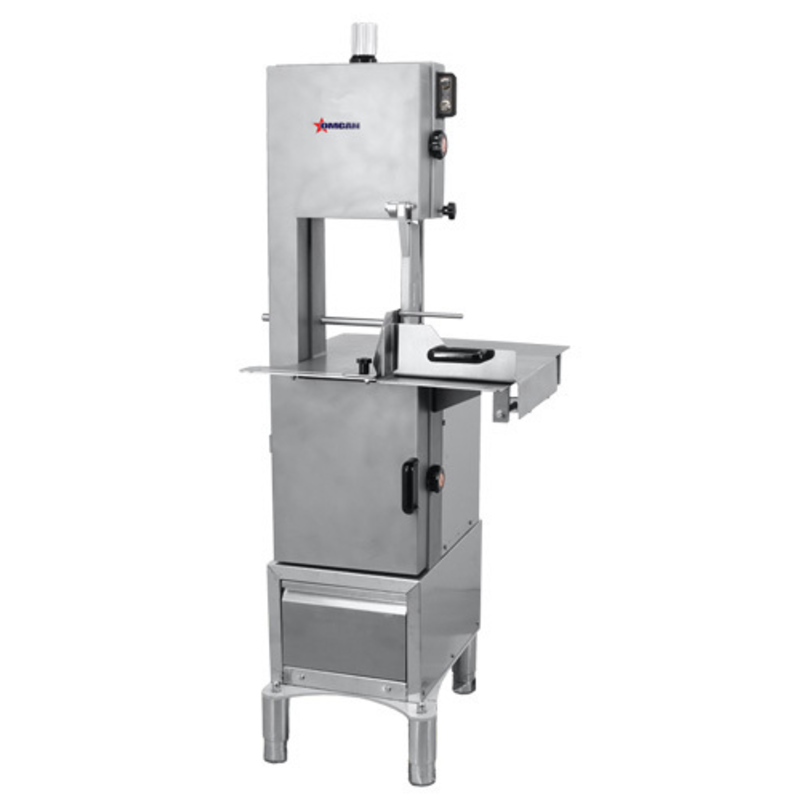 Omcan 46786 Floor Model Electric Meat Bone Saw For Commercial Use Featuring Durable Stainless Steel Construction