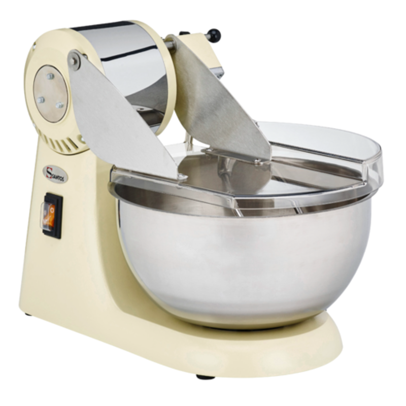 Étiquette alternative : Santos 45637 10,56 qt. Mélangeur à pâte à pâte fourchue commercial, bol et fourchette en acier inoxydable, batteur à pâte commerciale sur le comptoir