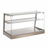 Heated Deli Display Cabinet Featuring Two Clear Glass Shelves For Optimal Food Presentation
