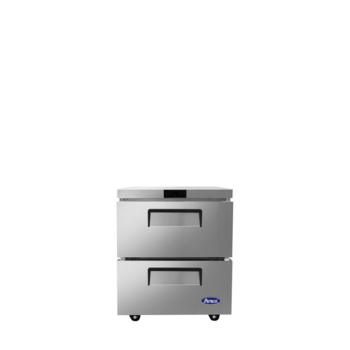 Atosa MGF8415GR Undercounter Drawer Refrigerator With Two Easy-Access Drawers And Stainless Steel Finish
