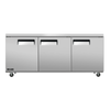OMCAN 58019 JUNEAU 72.4 Inch Stainless Steel Undercounter Freezer commercial 3-door reach-in undercounter freezer