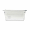 Alt Tag: Omcan 80059 1/6 Size Clear Polycarbonate Food Pan Durable Storage Solution clear plastic food pan for commercial kitchen storage