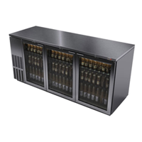 Fagor FBB-79GS-N 80" Refrigerated Back Bar Cooler With 1092 Can Capacity And Stainless Steel Construction.