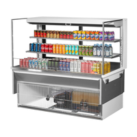 Turbo Air TOM-60L-UFD-W(B)-3SI-N 60" 19.3 Cu. Ft. Drop-In Refrigerated Display