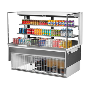 Turbo Air TOM-60L-UFD-W(B)-3SI-N 60" 19.3 Cu. Ft. Drop-In Refrigerated Display