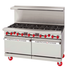 American Range AR-36G-4B-CC 60 Inch Gas Range With Griddle Featuring Open Burners And Convection Ovens