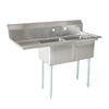 Stainless Steel Two Compartment Pot Sink Featuring Two Spacious Bowls And A Durable Design