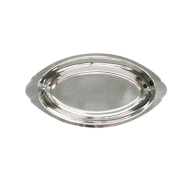 OAG-12 Oval Au Gratin Dish Stainless Steel, Perfect For Serving Baked Dishes And Casseroles.