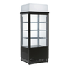 EFI CGSM-1742-B-L 2.8 Cu. Ft. Refrigerated Merchandiser Display Case With Glass Doors And Black Exterior