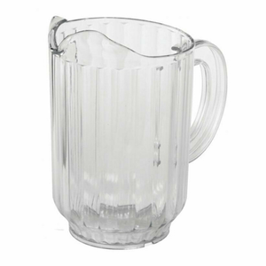 Omcan 80085 Break-Resistant Plastic Beverage Pitcher 60 oz. Capacity clear SAN plastic pitcher with handle for restaurant beverage service