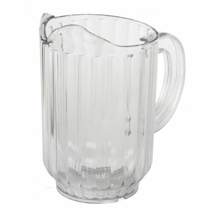 Omcan 80085 Break-Resistant Plastic Beverage Pitcher 60 oz. Capacity clear SAN plastic pitcher with handle for restaurant beverage service