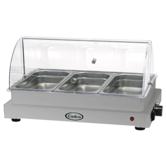 Cadco WTBS-3N-HD Heavy Duty Triple 3-Pan Buffet Server Warmer