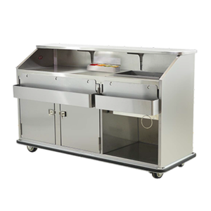 FWE SCB-6 72" Stainless Steel Portable Mobile Beverage Bar