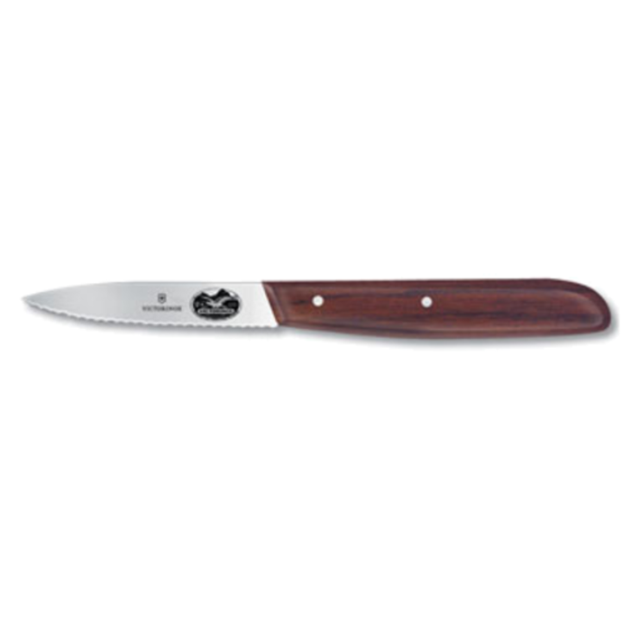 Victorinox 5.3030 3.25" Paring Knife with Wavy Edge Wood Handle