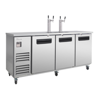 Blueair BLKC90-4S-HC 90-Inch Commercial 3-Door Draft Beer Keg Cooler