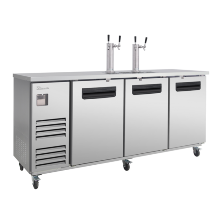 Blueair BLKC90-4S-HC 90-Inch Commercial 3-Door Draft Beer Keg Cooler