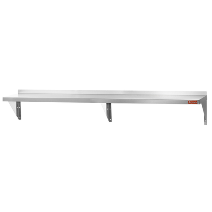 Rosko RO-WMS-8412 Wall Mount Shelf 84"L x 12"W Stainless Steel