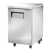 True Manufacturing Solid Door Back Bar Cooler With Stainless Steel Finish And Casters For Easy Mobility