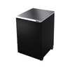 Alt Tag: Fagor FBB-24-N 24-inch Commercial Back Bar Refrigerated Beverage Cooler black undercounter bar fridge with stainless top